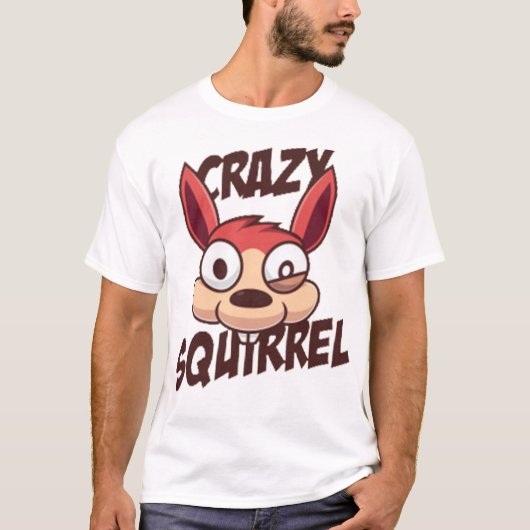 Funny crazy squirrel tシャツ (正面)