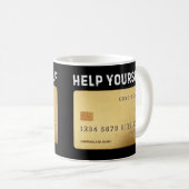 Funny Credit Card Coffee Mug コーヒーマグカップ (正面右)
