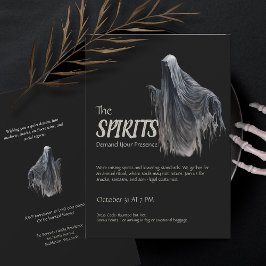 Funny Creepy Gothic Horror Halloween Costume Party 招待状