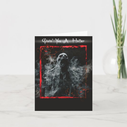 Funny Creepy Halloween Greetings カード (正面)