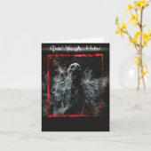 Funny Creepy Halloween Greetings カード (黄色い花)