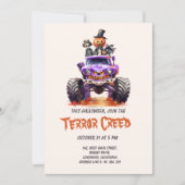 Funny Creepy Monster Truck Costume Party 招待状 (正面)