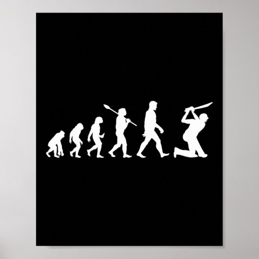 Funny Cricket Evolution Tee For Cricket Players Or ポスター (正面)