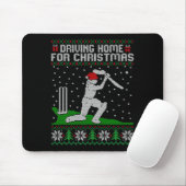 Funny Cricket Player Driving Home For Christmas Sw マウスパッド (マウス)