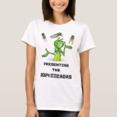 Funny Cricket Presenting Cicadas Bugs Insects Inva Tシャツ (正面)