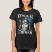 Funny Cringe Sigma Wolf Certified Gooner  Tシャツ (正面)