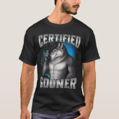 Funny Cringe Sigma Wolf Certified Gooner  Tシャツ (正面)