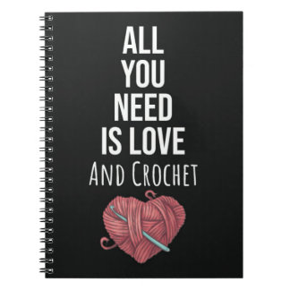 Funny Crochet Gifts For Her Typography Hobby ノートブック