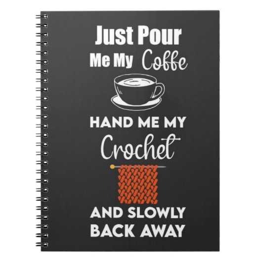 Funny Crochet Gifts Yarn Crocheting Crocheter ノートブック (正面)