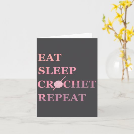 Funny Crochet Quote  カード (黄色い花)