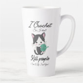 Funny Crochet Quote Yarn Lover Design カフェラテマグ (右)