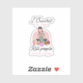 Funny Crochet Quote Yarn Lover Design シール (シート)