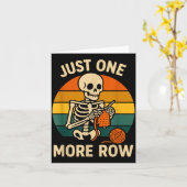 Funny Crocheting More Crochet Just Skeleton Lover  カード (黄色い花)