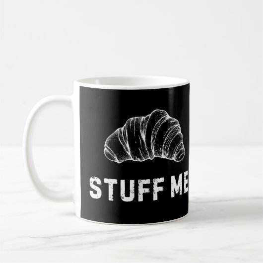 Funny Croissant Coffee Mug コーヒーマグカップ (左)