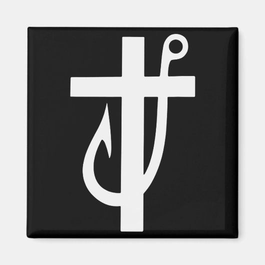 Funny Cross Christian - Jesus Made Me A Fisherman  マグネット (正面)