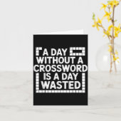 Funny Crossword Puzzle Word Game Nerd カード (黄色い花)
