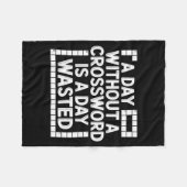 Funny Crossword Puzzle Word Game Nerd  フリースブランケット (正面(横))