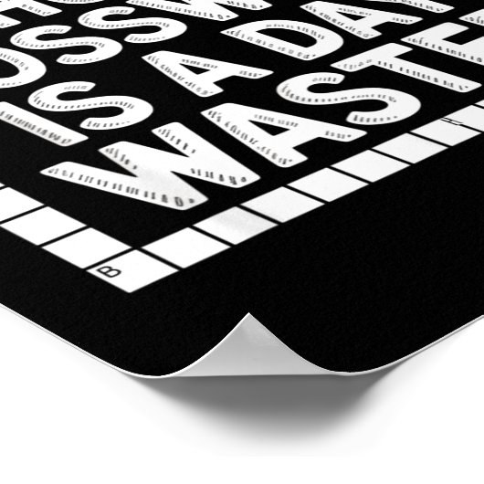 Funny Crossword Puzzle Word Game Nerd  ポスター (角)