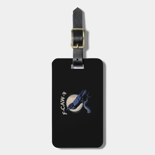 Funny Crow F-Caw-F Crow Lover Creative Casual ラゲッジタグ (正面縦)