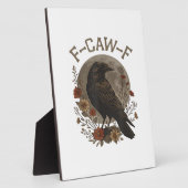 Funny Crow F-Caw-F Humor Gothic Essential Trendy S フォトプラーク (側面)