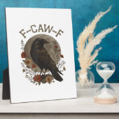 Funny Crow F-Caw-F Humor Gothic Essential Trendy S フォトプラーク (側面)