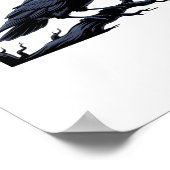 Funny Crow F-Caw-F Raven Classic Cool Unique ポスター (角)