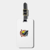 Funny Crow F-Caw-F Retro Sunset Adult Design Tri-B ラゲッジタグ (正面縦)