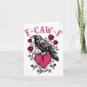 Funny Crow F-caw-f Valentines Day Black Bird Fcawf カード (正面)