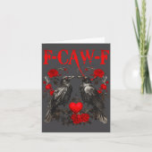 Funny Crow F-caw-f Valentines Day Black Bird Fcawf カード (正面)