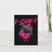 Funny Crow F-caw-f Valentines Day Black Bird Fcawf カード (正面)