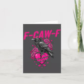 Funny Crow F-caw-f Valentines Day Black Bird Fcawf カード (正面)