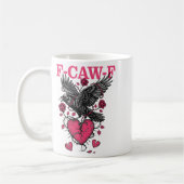 Funny Crow F-caw-f Valentines Day Black Bird Fcawf コーヒーマグカップ (左)