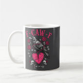 Funny Crow F-caw-f Valentines Day Black Bird Fcawf コーヒーマグカップ (左)