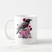 Funny Crow F-caw-f Valentines Day Black Bird Fcawf コーヒーマグカップ (左)