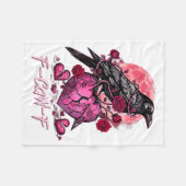 Funny Crow F-caw-f Valentines Day Black Bird Fcawf フリースブランケット (正面(横))