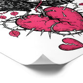 Funny Crow F-caw-f Valentines Day Black Bird Fcawf ポスター (角)