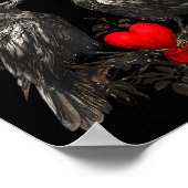 Funny Crow F-caw-f Valentines Day Black Bird Fcawf ポスター (角)