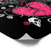 Funny Crow F-caw-f Valentines Day Black Bird Fcawf ポスター (角)