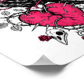 Funny Crow F-caw-f Valentines Day Black Bird Fcawf ポスター (角)