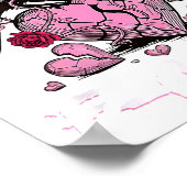 Funny Crow F-caw-f Valentines Day Black Bird Fcawf ポスター (角)