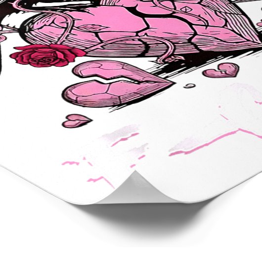 Funny Crow F-caw-f Valentines Day Black Bird Fcawf ポスター (角)