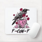 Funny Crow F-caw-f Valentines Day Black Bird Fcawf マウスパッド (マウス)