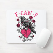 Funny Crow F-caw-f Valentines Day Black Bird Fcawf マウスパッド (マウス)
