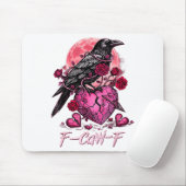Funny Crow F-caw-f Valentines Day Black Bird Fcawf マウスパッド (マウス)