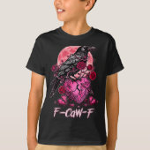Funny Crow F-caw-f Valentines Day Black Bird Fcawf Tシャツ (正面)