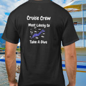 Funny Cruise Crew Dive Black Personalize Tシャツ