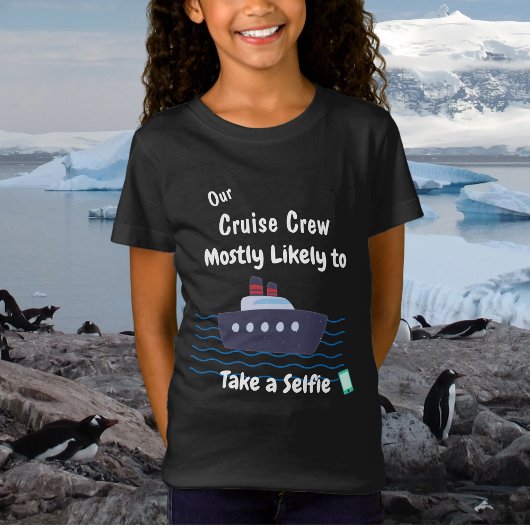  Funny Cruise Kids Take Selfie Personalize  Tシャツ