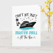 Funny Cruise Muster Drill Drinking Design  カード (黄色い花)