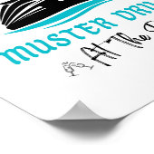 Funny Cruise Muster Drill Drinking Design  ポスター (角)