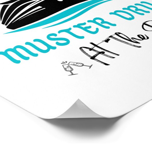 Funny Cruise Muster Drill Drinking Design  ポスター (角)